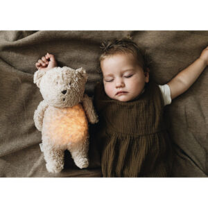 Peluche Ourson veilleuse musicale Cappuccino Moonie – Mamour