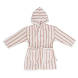 Peignoir 1-2 ans Stripe Éponge Wild Rose GOTS - Jollein