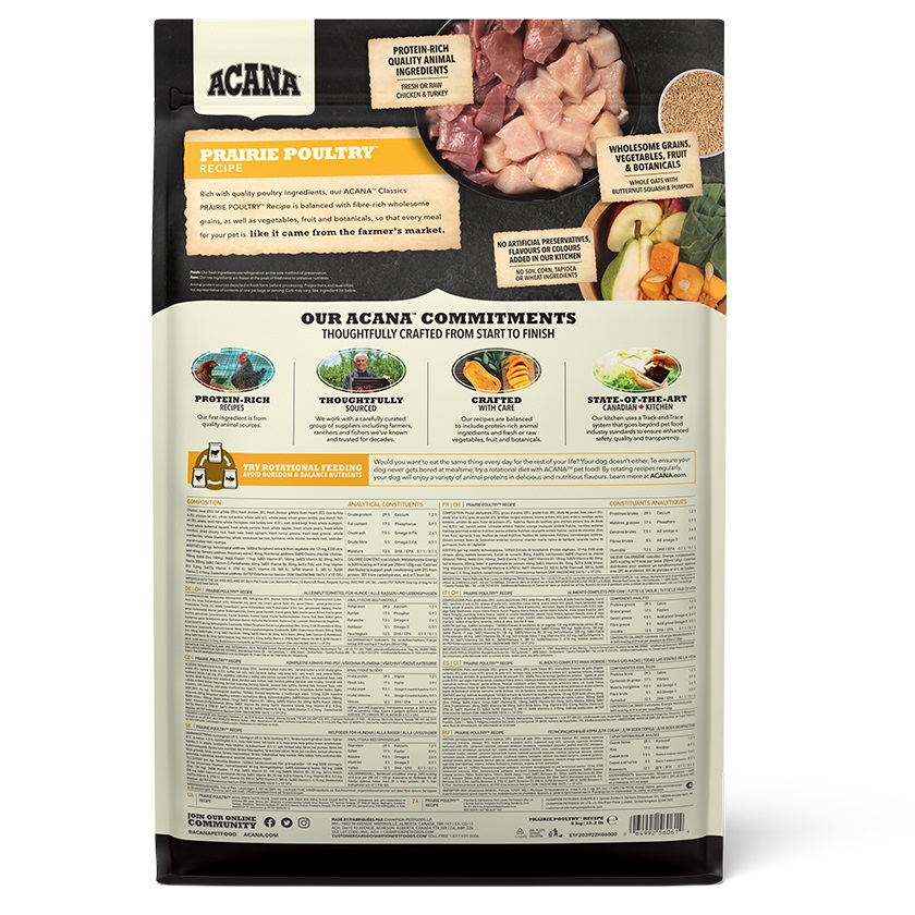 ACANA Classics Prairie Poultry 17kg komplett foder till hundar