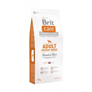 Brit Care Adult Medium Lamb & Rice 12 kg - Hypoallergeniskt recept med Lamm & Ris för vuxna hundar av medelstora raser