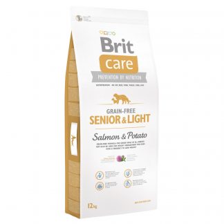 Brit Care Grain-free Senior & Light Salmon & Potato 12 kg - spannmålsfritt helfoder för äldre hundar