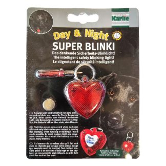 Karlie Super Blinki LED Hjärtformad Blinker - automatisk säkerhetsblinkljuset