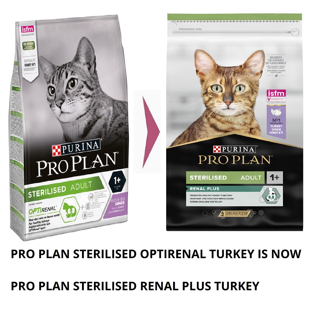Purina PRO PLAN Cat Sterilised Renal Plus Kalkon helfoder för