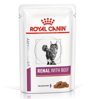 ROYAL CANIN Veterinary Feline Renal with Beef in Gravy 12x85g - dietiskt våtmat i sås