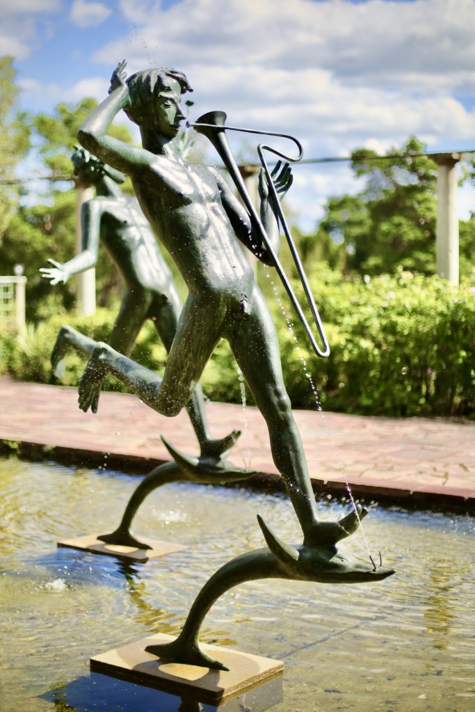 The Aganippe Fountain: the musicians (and in the background, the painter). Millesgården sculpture park, Lidingö, Sweden. Photo by Mihaela Limberea. www.limberea.com