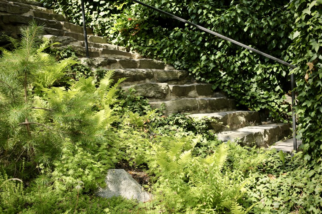 The stairway from Little Austria/Olga's Terrace to the Upper Terrace, Millesgården sculpture park, Lidingö, Sweden. Photo by Mihaela Limberea. www.limberea.com