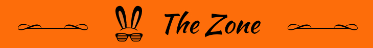 Logo of the Zone: black on orange background. Logo design by Mihaela Limberea.