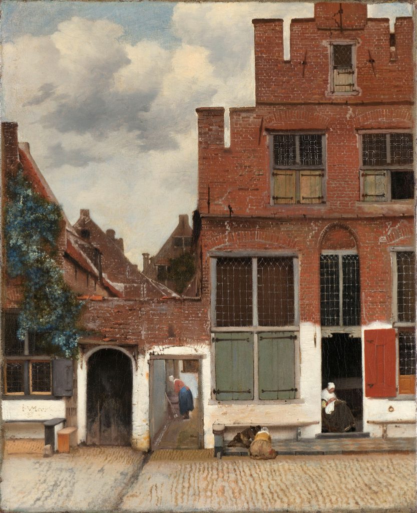 View of Houses in Delft, Known as ‘The Little Street’ by  Johannes Vermeer, 1658.