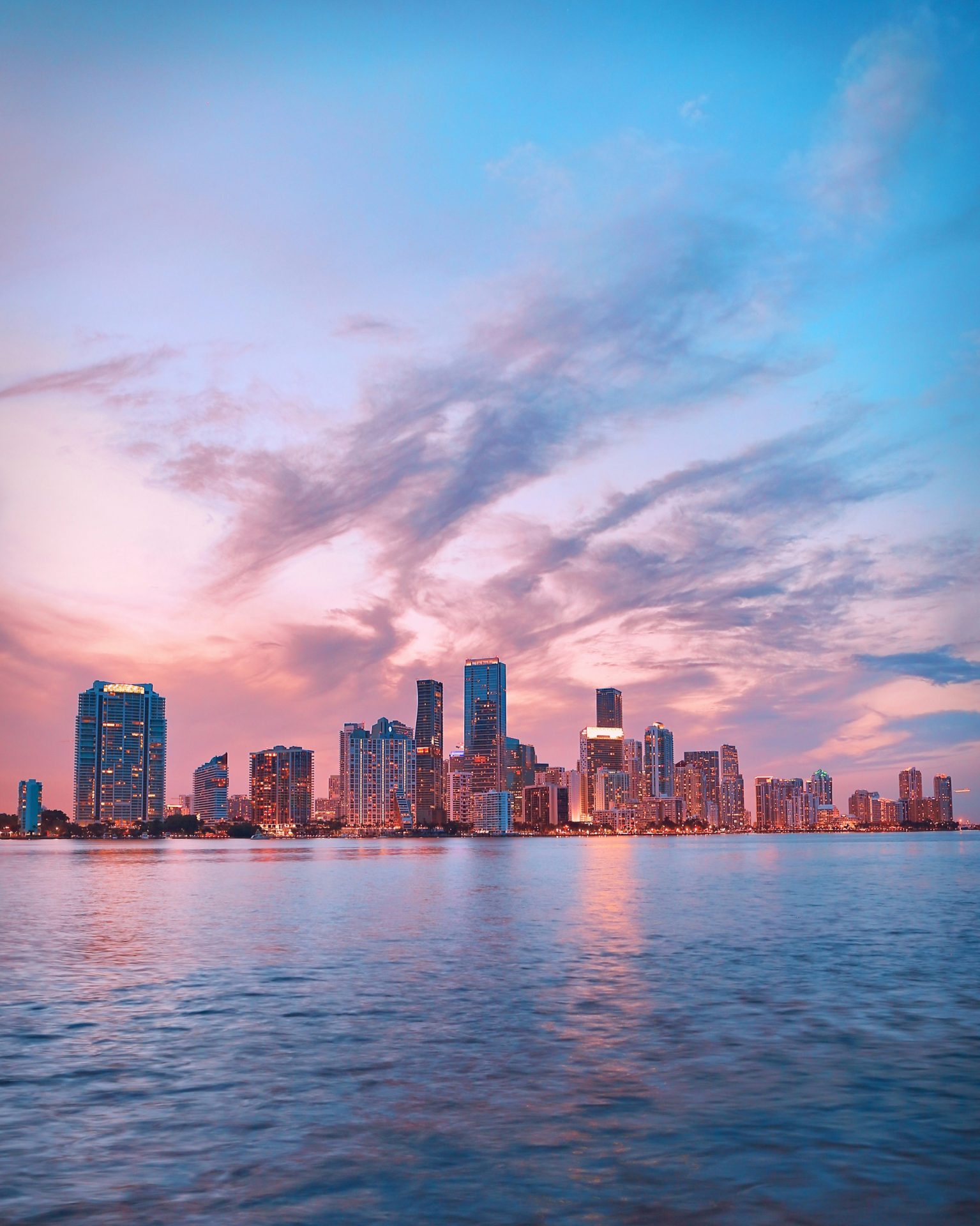 New York City at sunset