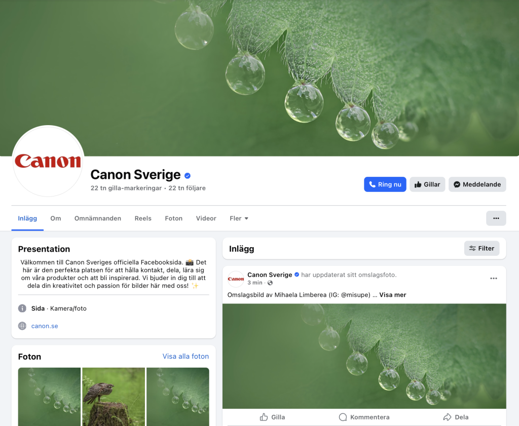 Canon Sweden FB Cover