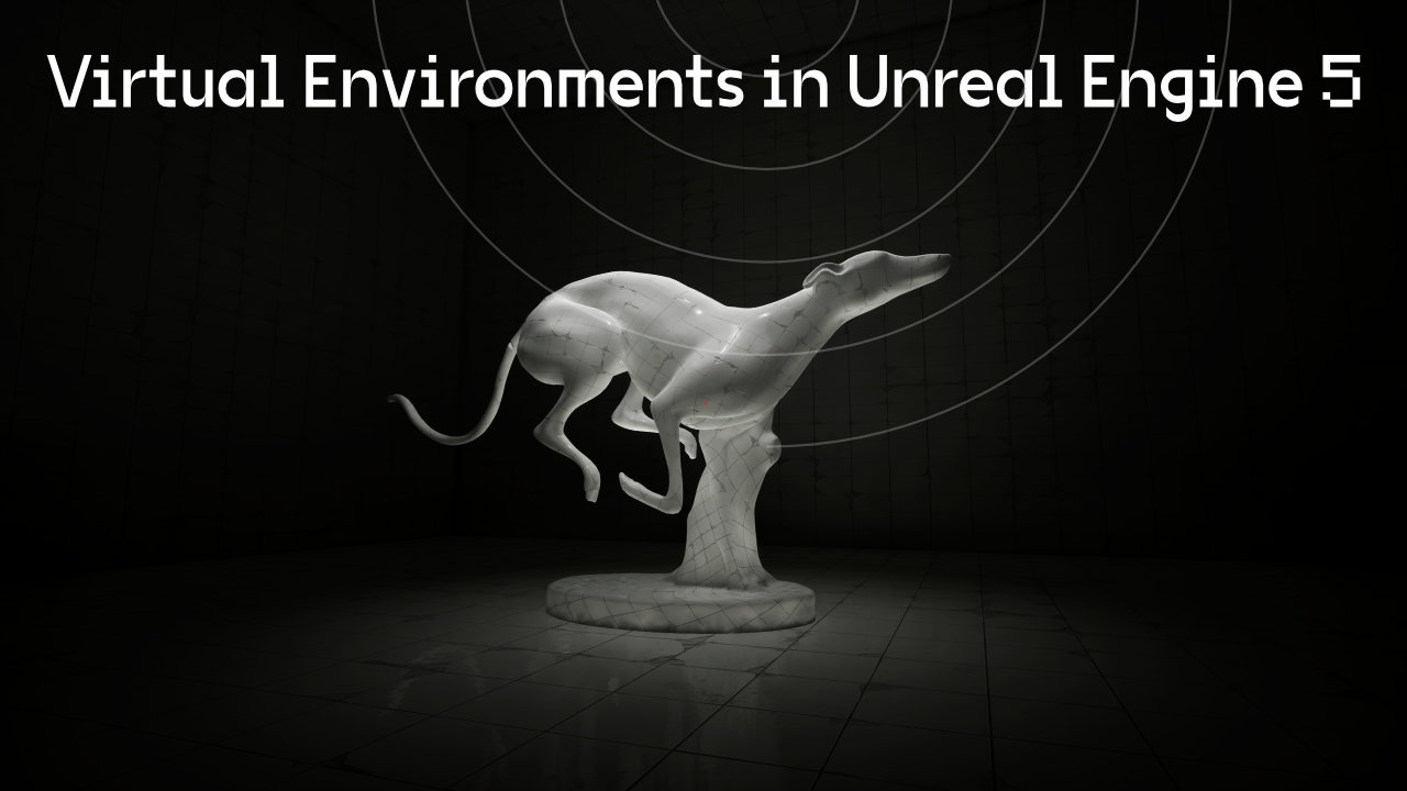 Futuristic 3D environment created in Unreal Engine 5 with windows and dynamic lighting