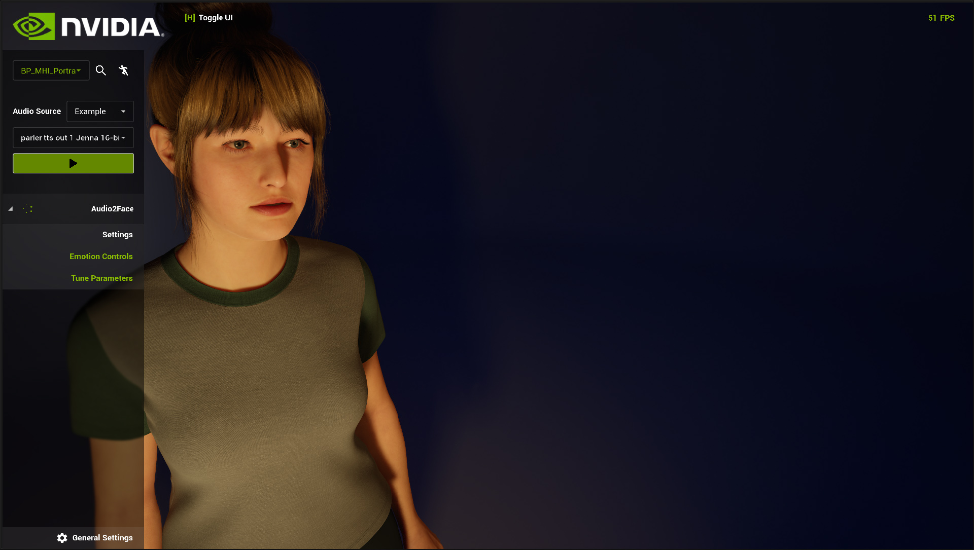 MetaHuman character ACE rendered in Unreal Engine environment.