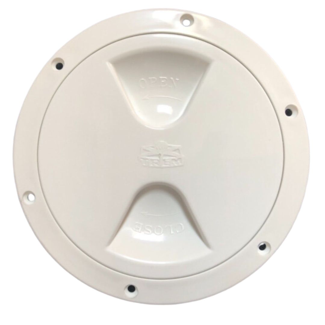 Boat 6″ Round Inspection Hatch Removable Lid White Cream. P/N: 1877