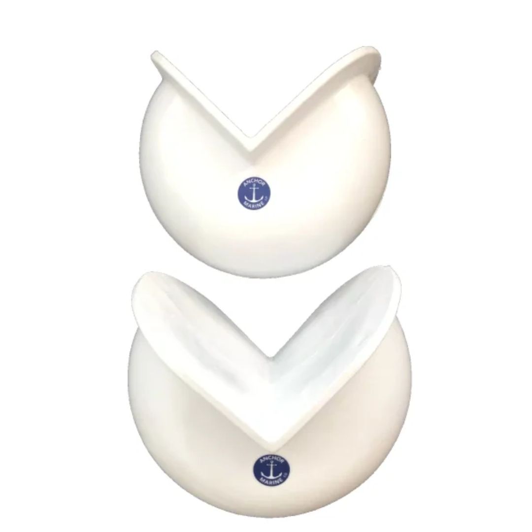 Anchor Marine White Transom Corner Fenders. 6-110201-WH