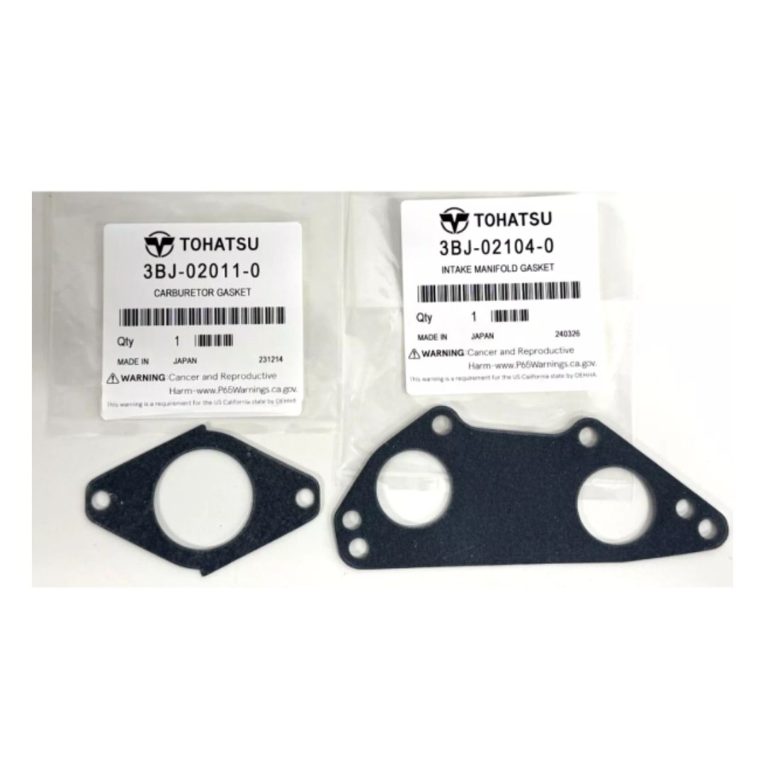 Tohatsu Carburettor & Intake Gasket 15HP 20HP 4 Stroke P/N 3BJ-02011-0 & 3BJ-02104-0