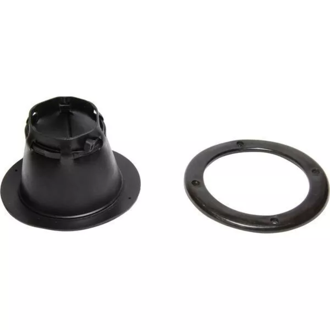 Ultraflex Adjustable Cable Grommet and Ring 105mm OD Black. P/N: 38827V  R4