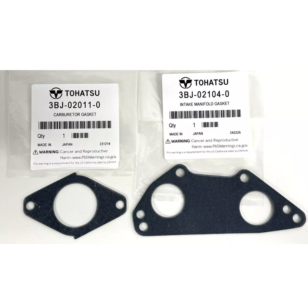 Tohatsu Carburettor & Intake Gasket 15HP 20HP 4 Stroke P/N 3BJ-02011-0 & 3BJ-02104-0