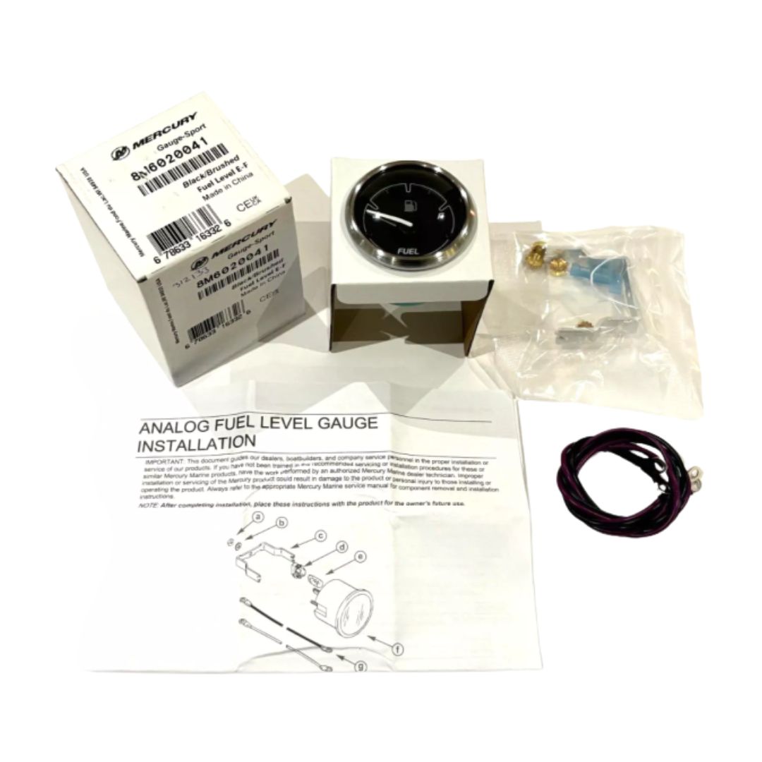 Genuine Mercury Mariner Mercruiser Outboard Fuel Gauge Analog. P/N: 8M6020041