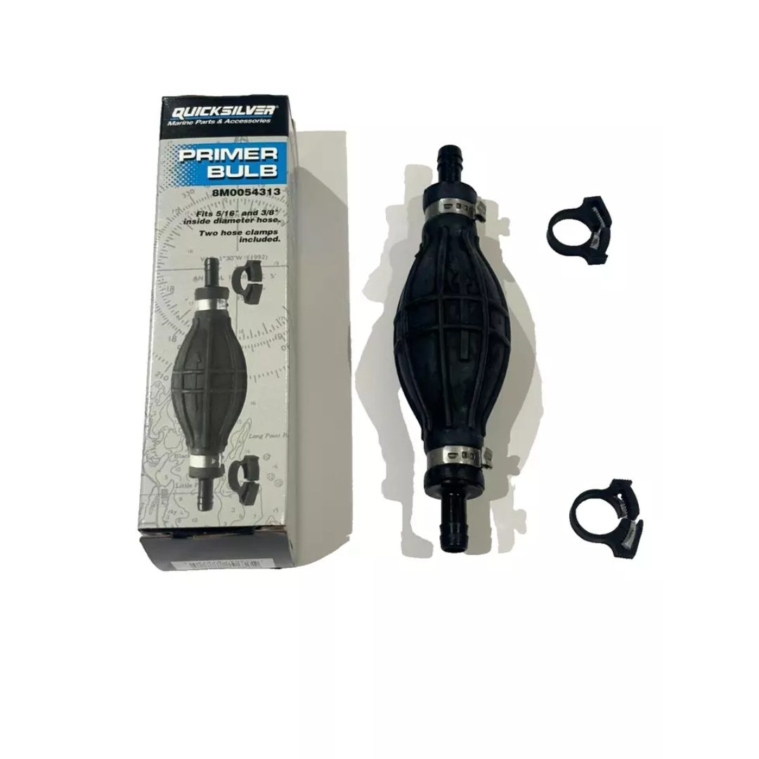 Genuine Mercury Mariner Quicksilver Fuel Primer Bulb Outboard 5/16″ 3/8″ 8mm 9.5mm.  P/N: 8M0054313