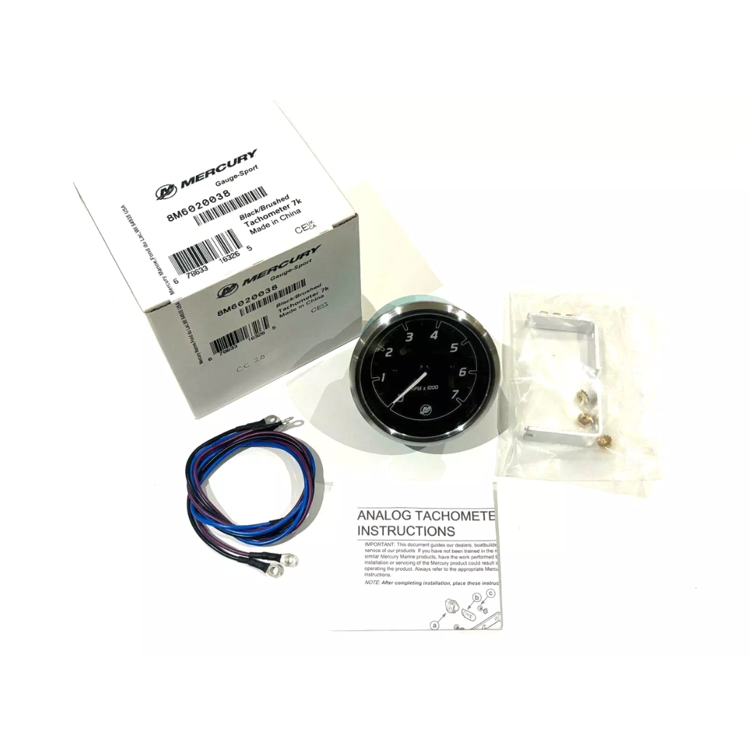 Genuine Mercury Mariner Mercruiser Outboard Tacho Rev Counter Analog 7000RPM. P/N: 8M6020038