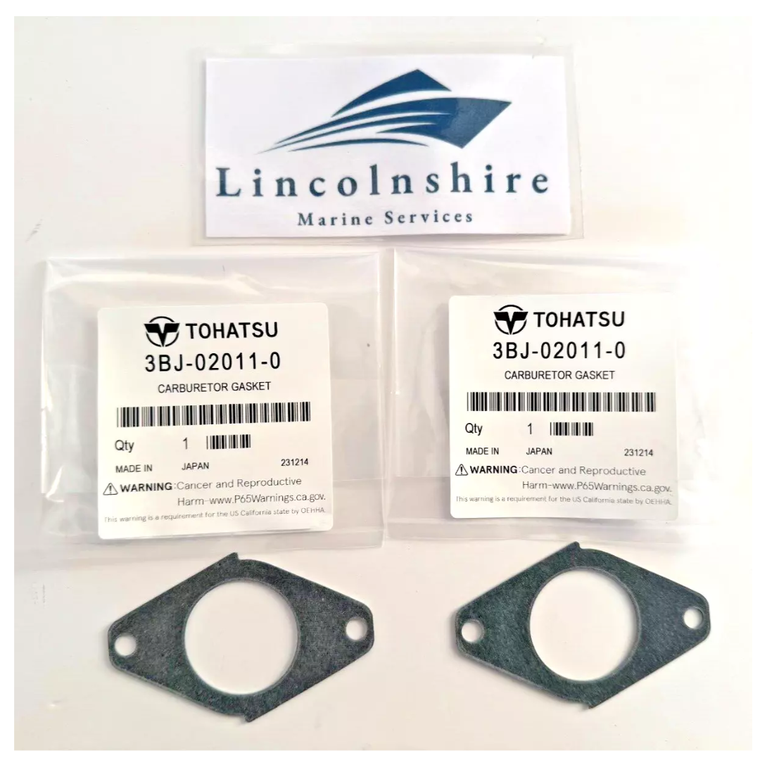 Tohatsu Genuine 15HP 20HP Four Stroke Carburettor Gaskets x 2. P/N: 3BJ-02011
