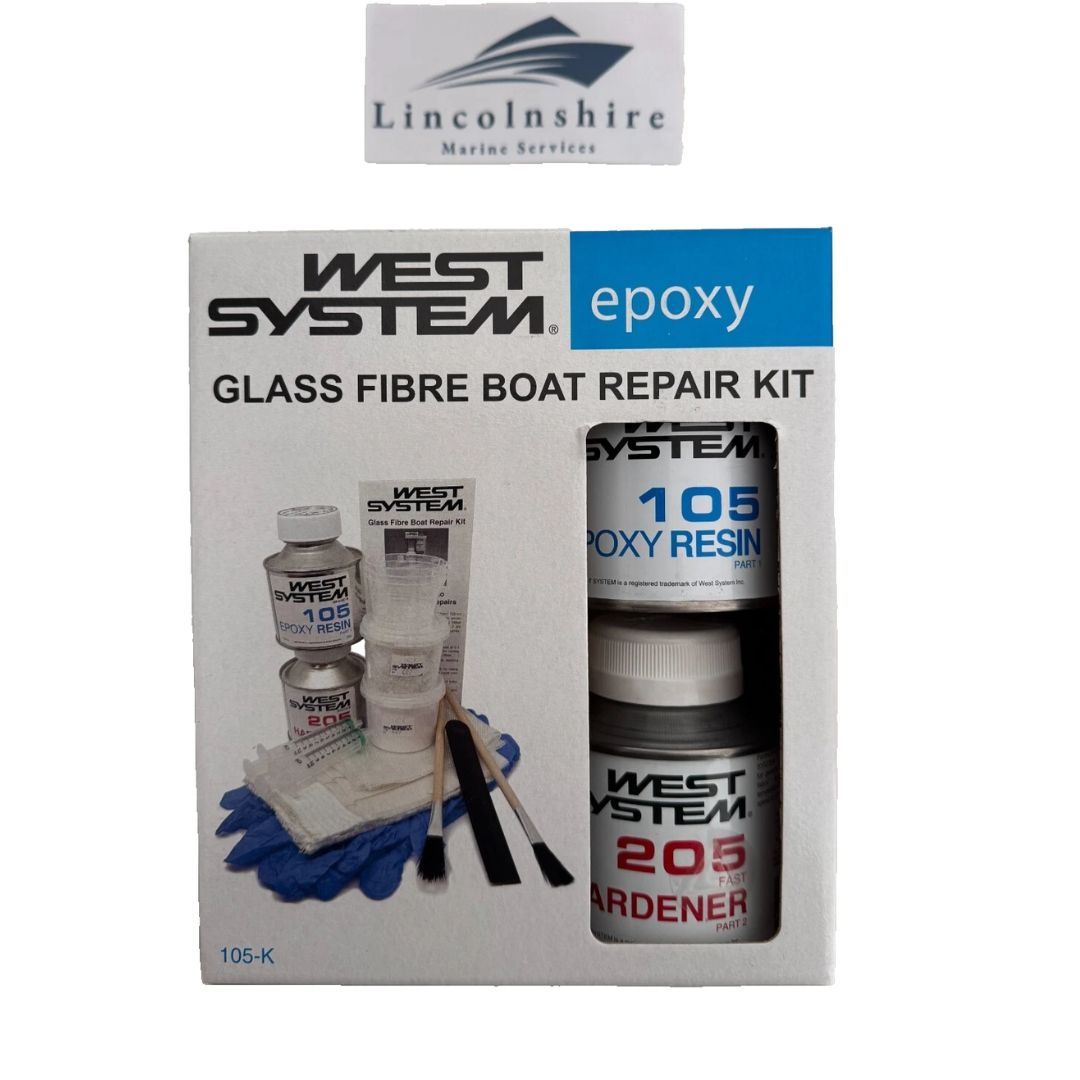 Fibre Glass Epoxy Repair Kit West System 105-K, 105 Epoxy Resin, 205 Fast Hardener. P/N: WS-105-K