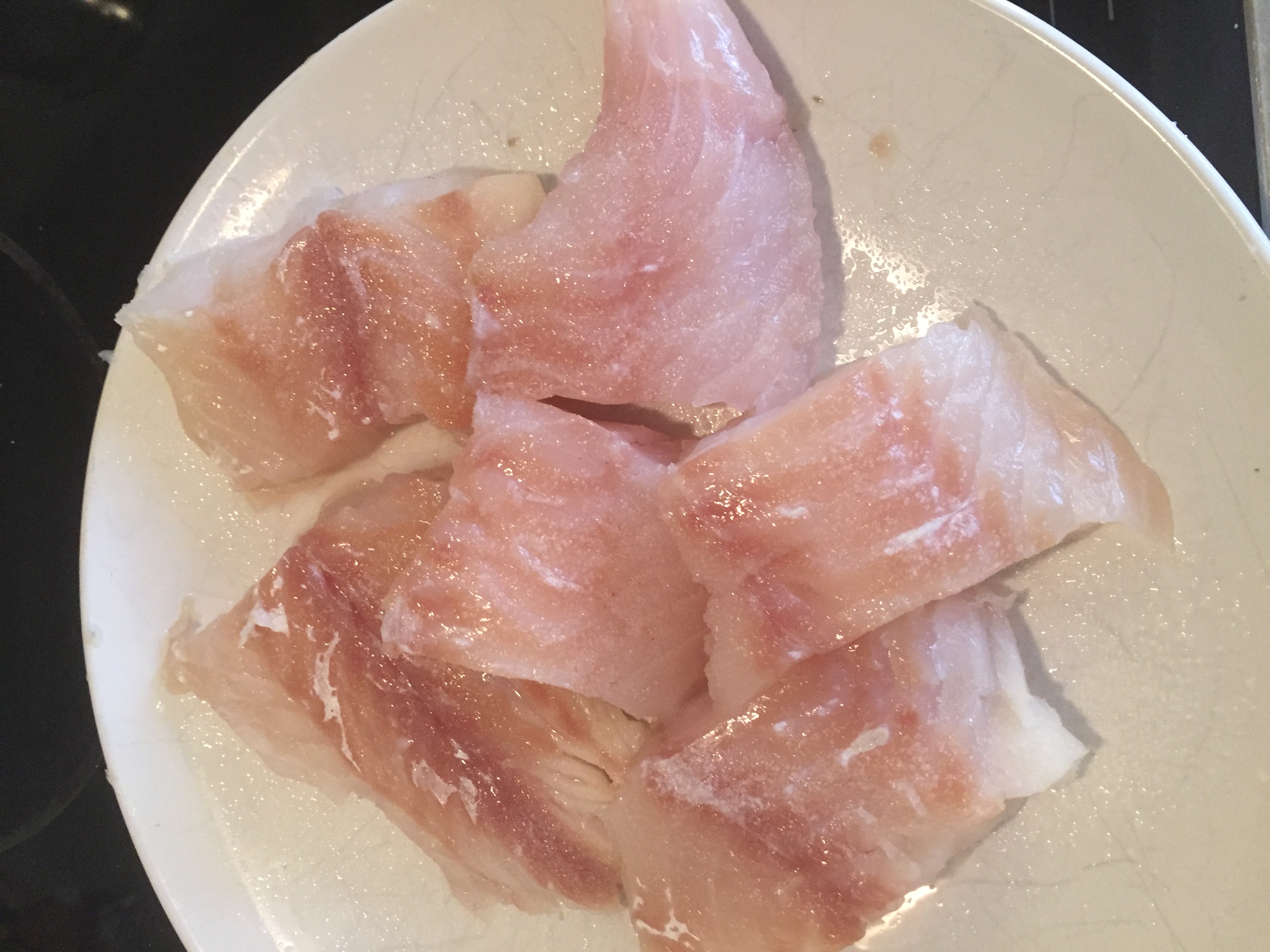 Fisk til bruk for Orientalsk torskerett med kokosmelk og karri.