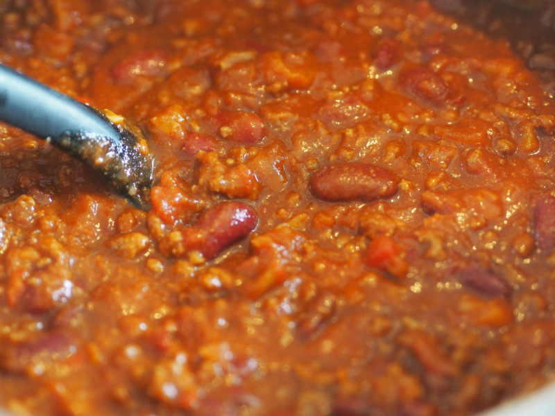 Bilde av chili con carne i kjelen