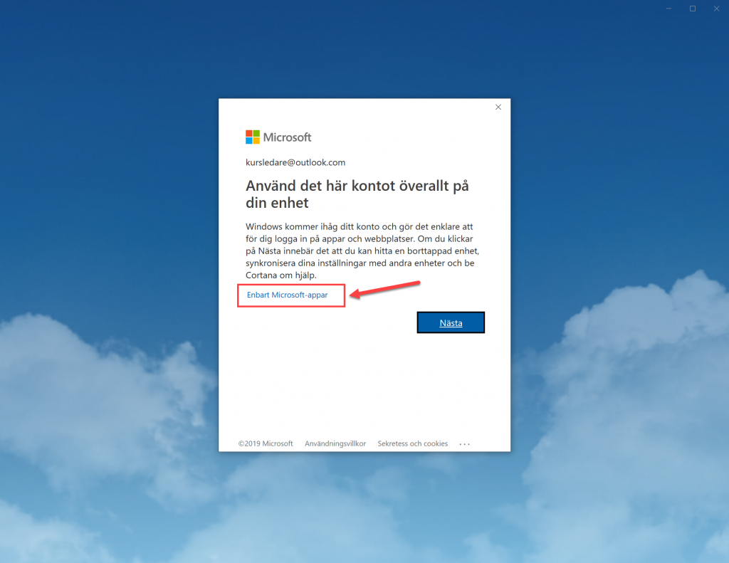 Enbart Microsoft-appar