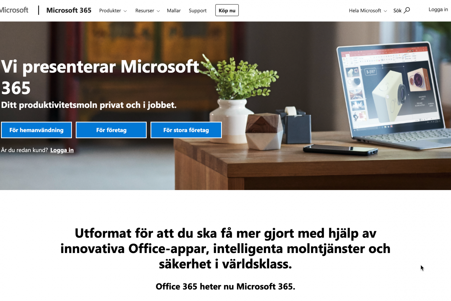 Office 365 blev Microsoft 365