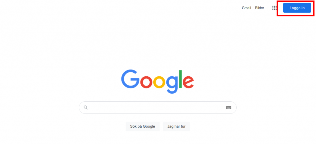 Här kan du logga in i ditt Google-konto.