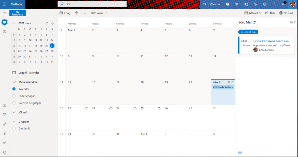 Mötet bokat i din kalender