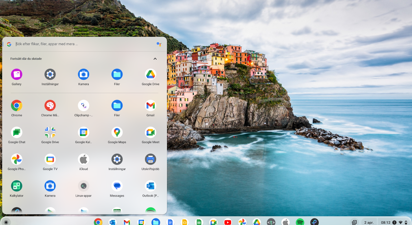 Skärmbild ChromeOS