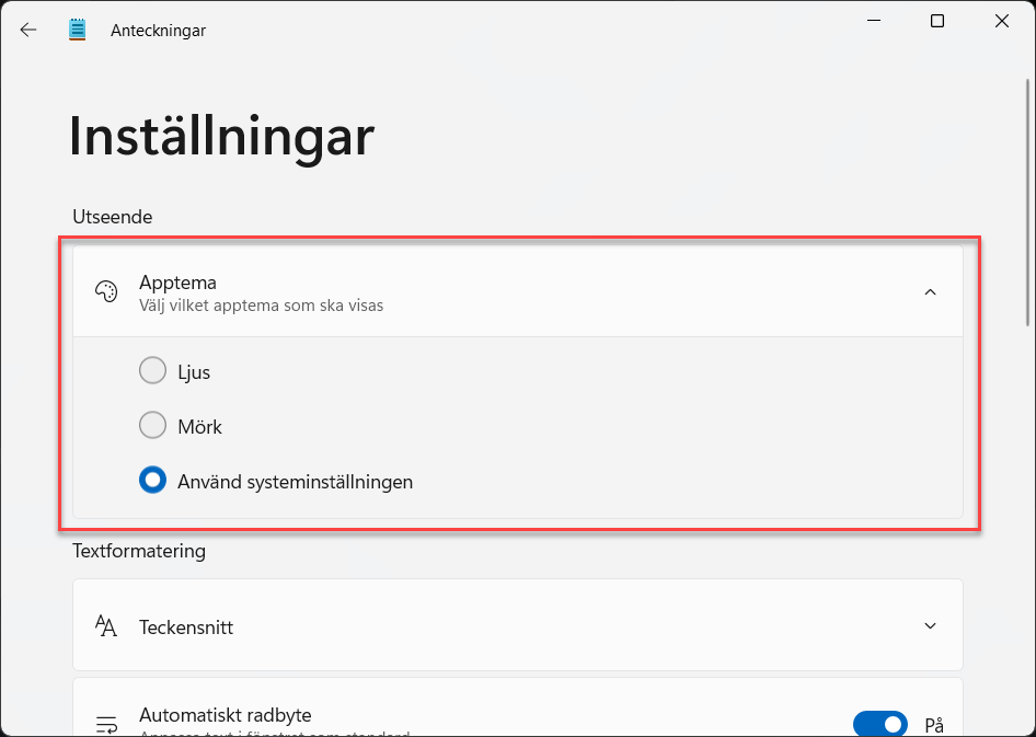 Anteckningar och Tema