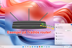 Router och Skrivbordet i datorn.