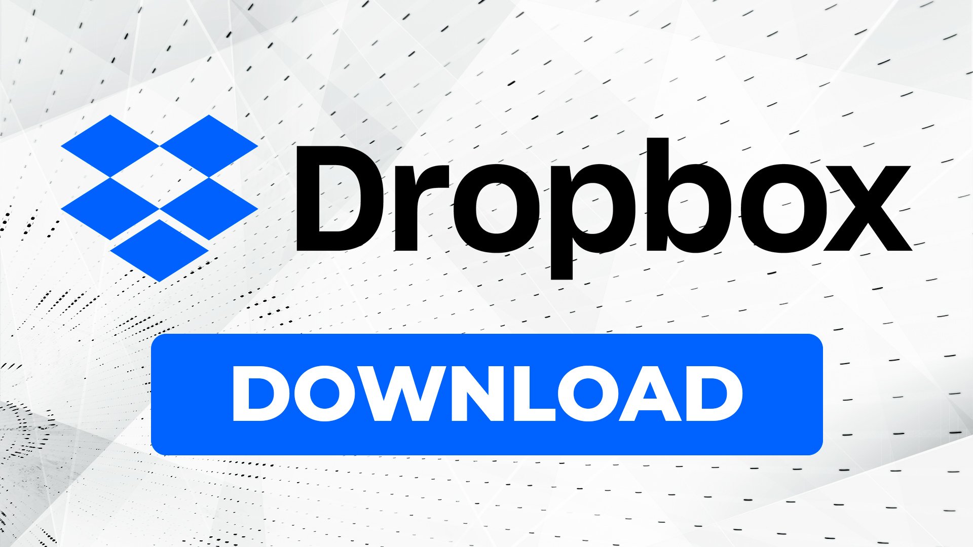 Dropbox Logo auf digitalem Hintergrund, rechteckiger Download-Button, Cloud-Speicher, technologische Symbolik, moderne Oberfläche.