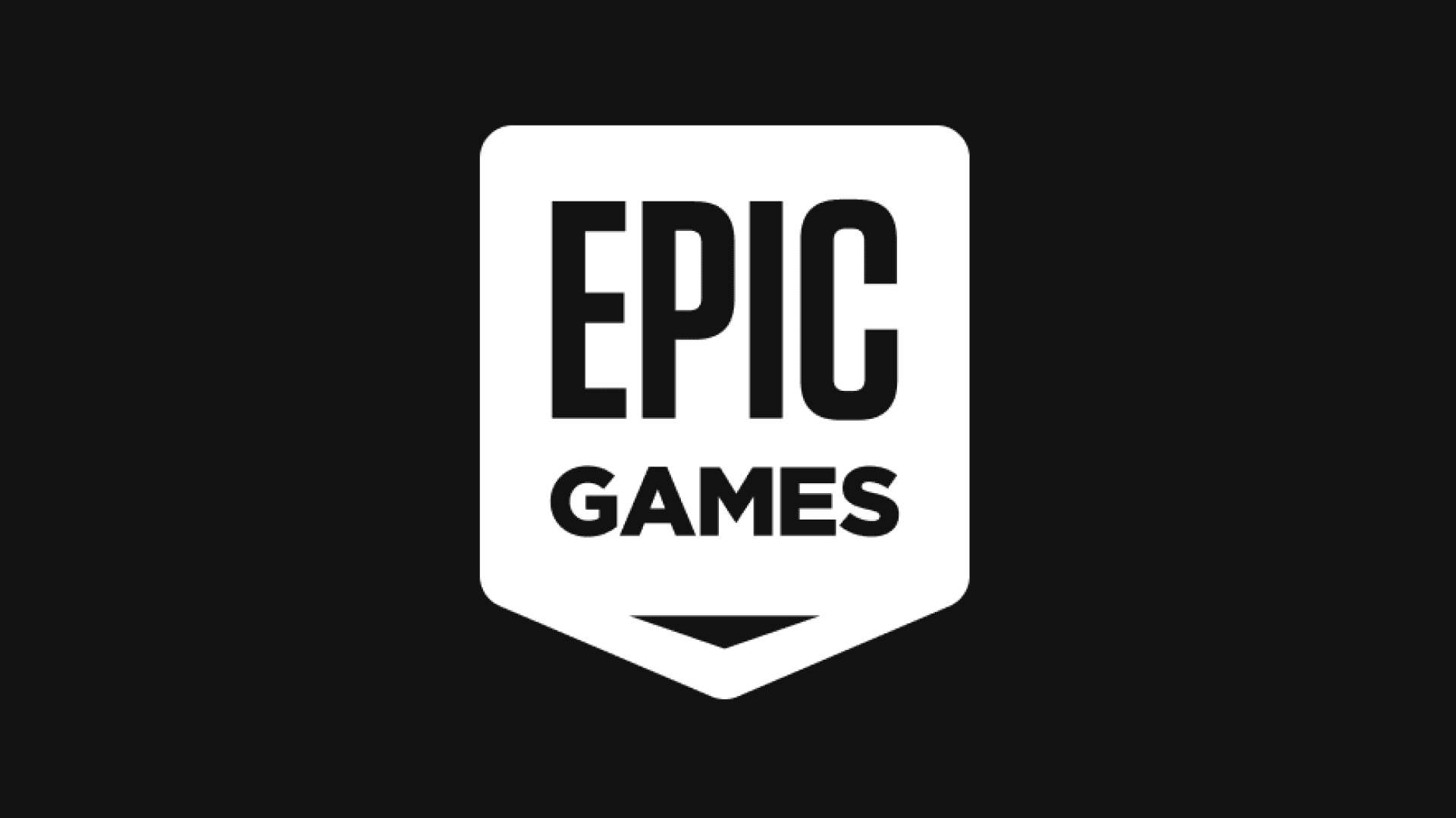 Epic Games Logo, schwarz-weiß, digitale Grafikerstellung, bekanntes Spiele- und Softwareunternehmen, kreative Design-Elemente.