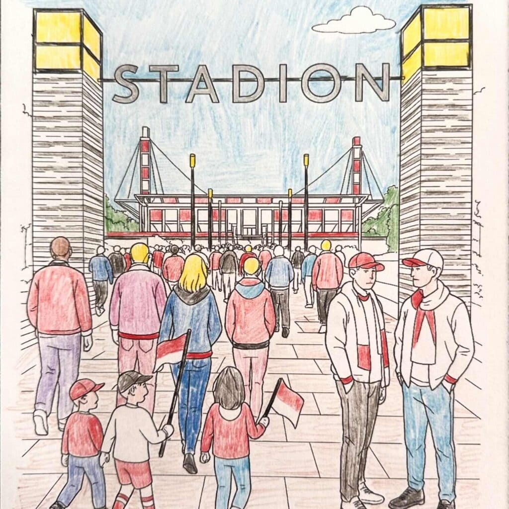 Stadion-eingang-lindweiler-illustration-mit-fans-und-italien-fahne.