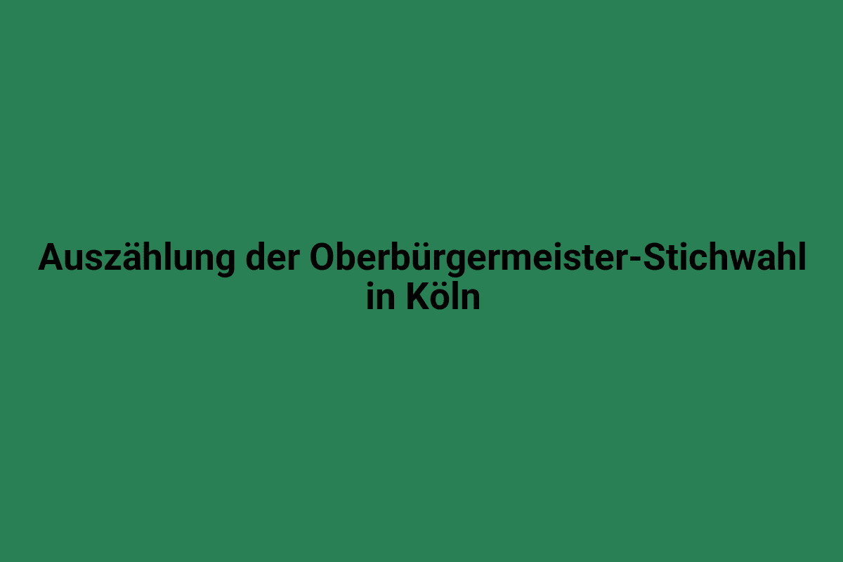 Stadtverwaltung Köln bei der Auszählung der Oberbürgermeister-Stichwahl.
