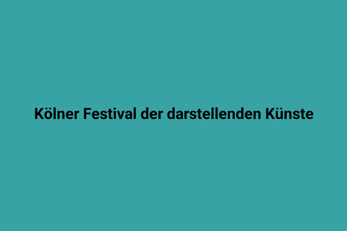 Moderne Kunstinstallation beim Kölner Festival der darstellenden Künste.