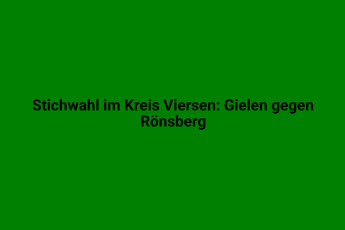 Stichwahl im Kreis Viersen am Wahlabend, Wahlurnen und Wahllokale in Rösberg.