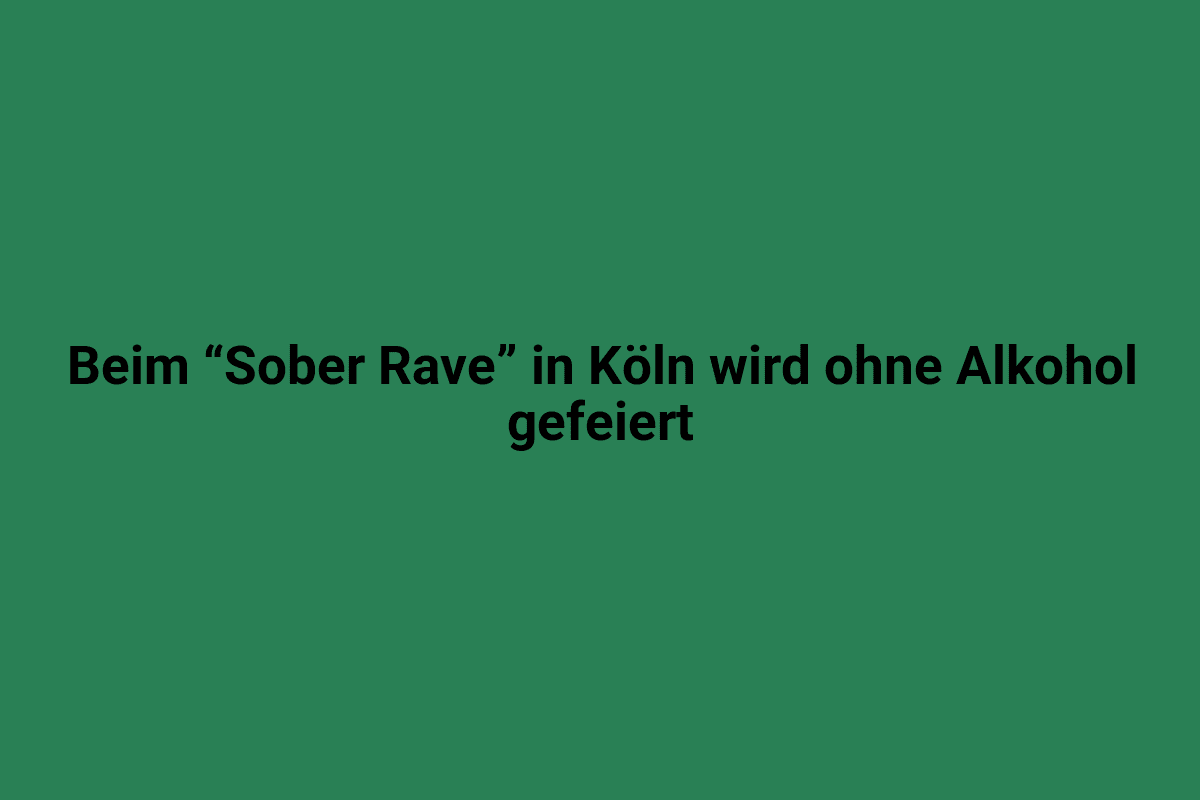 Buntes Partyfoto von einer Sober Rave in Köln, bei der gefeiert wird ohne Alkohol.