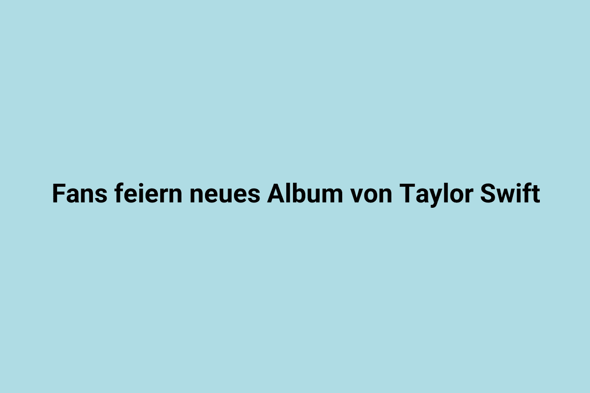 Moderne Illustration eines Blogbeitrags zum neuen Taylor Swift Album, in Türkis gehalten.