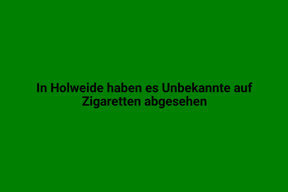 Unbekannte Person liegt in Holweide mit Zigaretten auf der Straße.