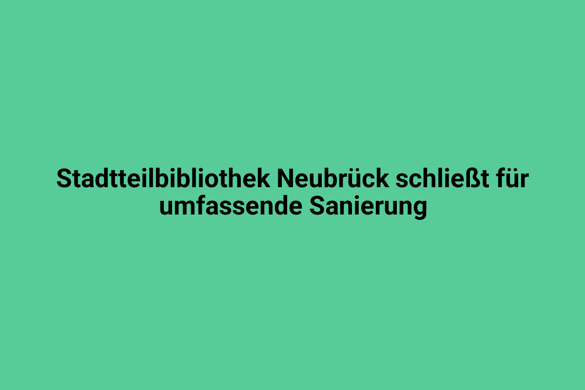 Sanierung der Stadtteilbibliothek Neubück in Lindweiler, Modernisierung und Renovierung, Eingangsbereich und Lesebereich, Stadtverwaltung für nachhaltige Stadtentwicklung.