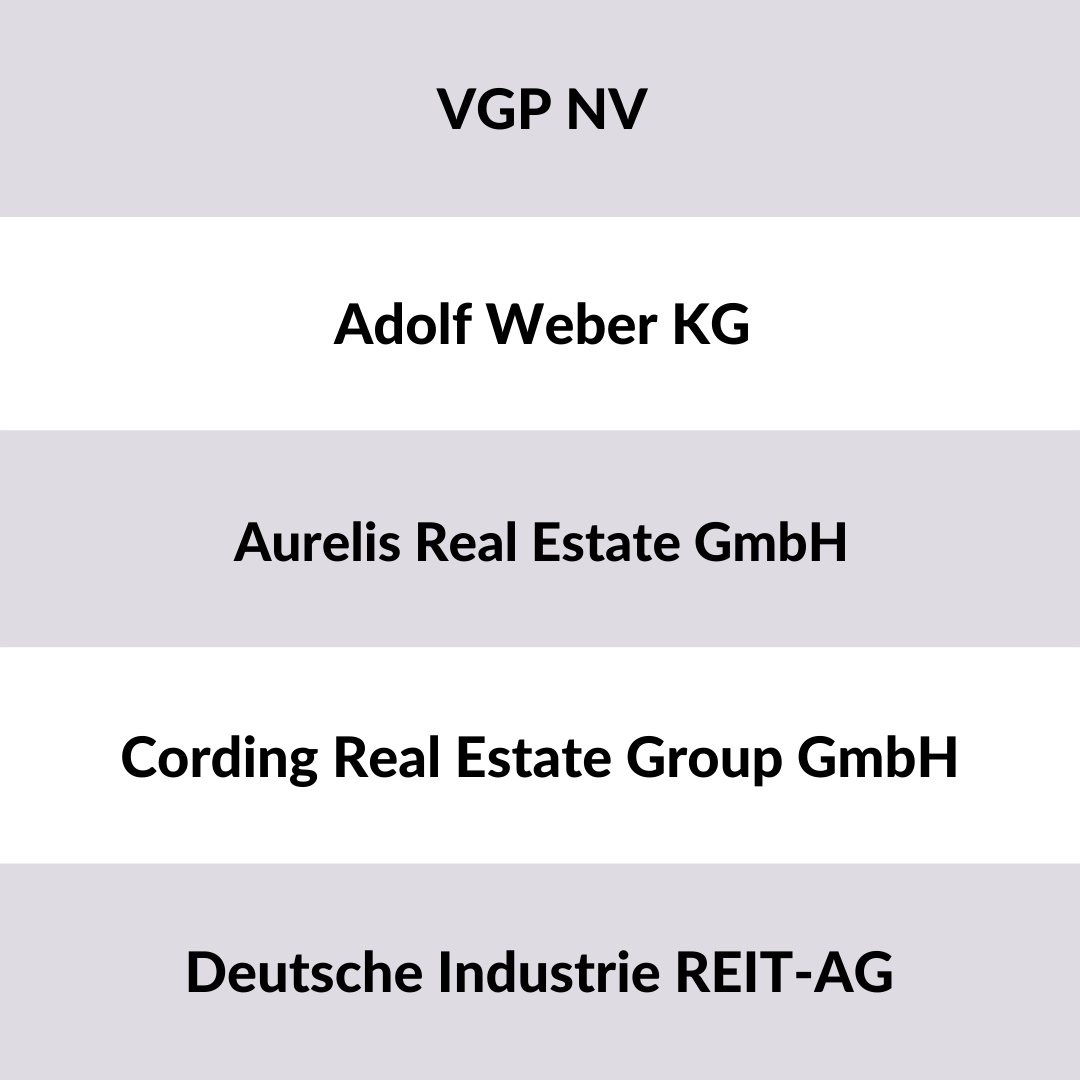 Liste Investoren Logistikimmobilien Deutschland