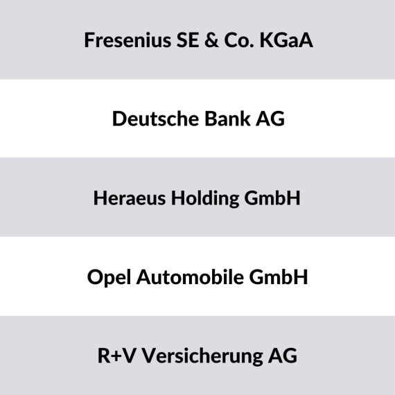 Liste der 5 größten Unternehmen Hessen