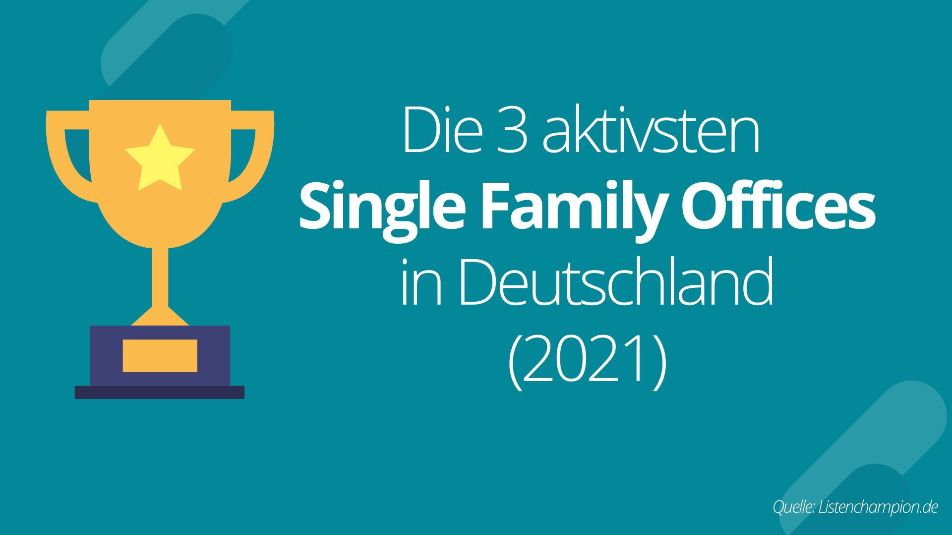 aktivste single family offices deutschland
