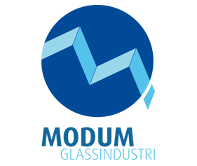 Modum Glassindustri Logo, som vist på nettside til Lister BLikk