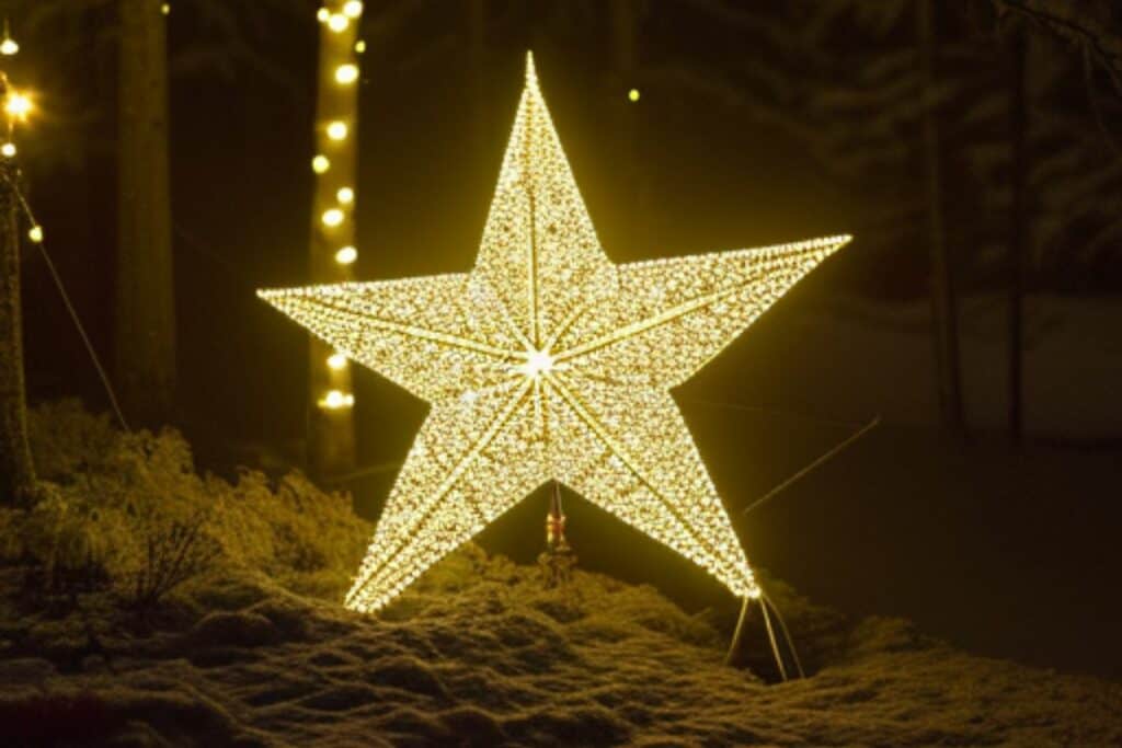 Gul stor adventsstjärna